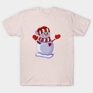 The snowman. Winter. T-Shirt